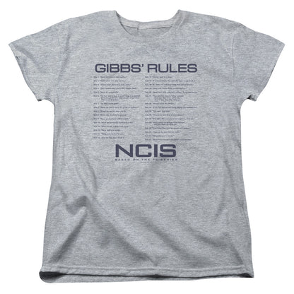 Ncis Gibbs Rules Womens T Shirt Athletic Heather Officially Licensed