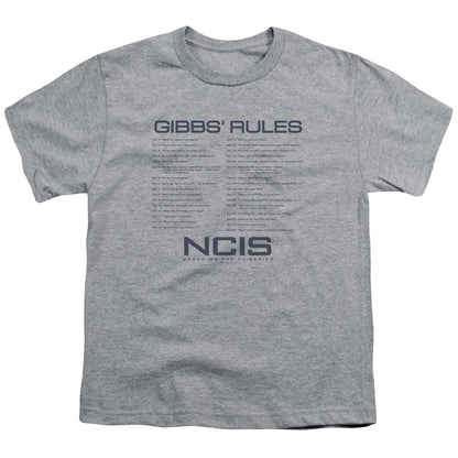 Ncis Gibbs Rules Kids Youth T Shirt Athletic Heather Officially Licensed