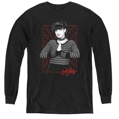 Ncis Abby Webs Long Sleeve Kids Youth T Shirt Black Officially Licensed