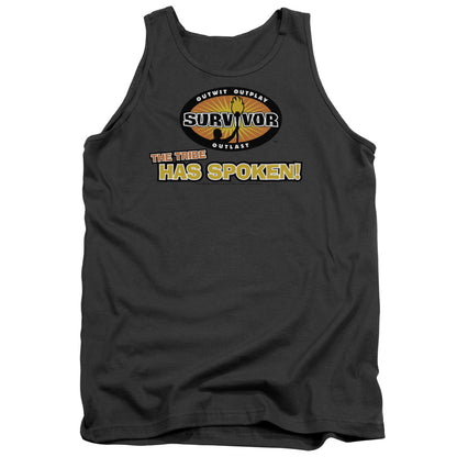 Survivor Tribe Has Spoken Mens Tank Top Shirt Charcoal