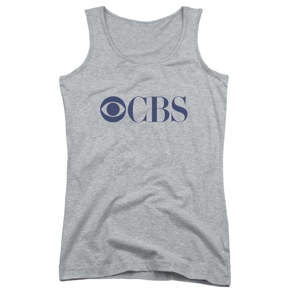 Cbs Logo Womens Tank Top Shirt Athletic Heather