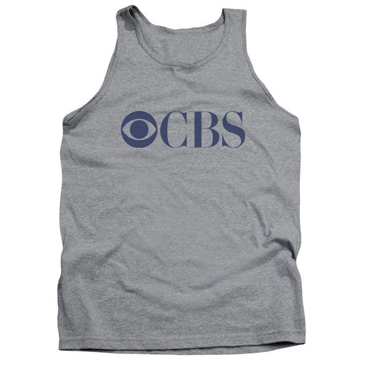 Cbs Logo Mens Tank Top Shirt Athletic Heather