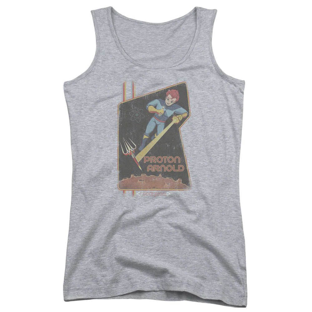 Scorpion Proton Arnold Poster Womens Tank Top Shirt Athletic Heather