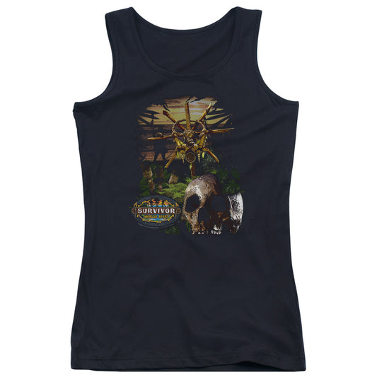 Survivor Jungle Womens Tank Top Shirt Black