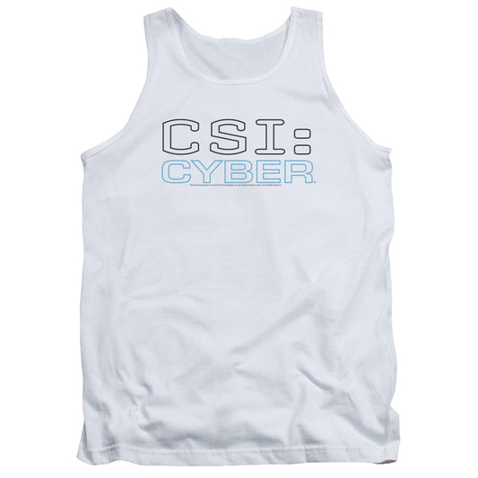 Csi: Cyber Logo Mens Tank Top Shirt White