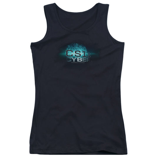 Csi: Cyber Thumb Print Womens Tank Top Shirt Black