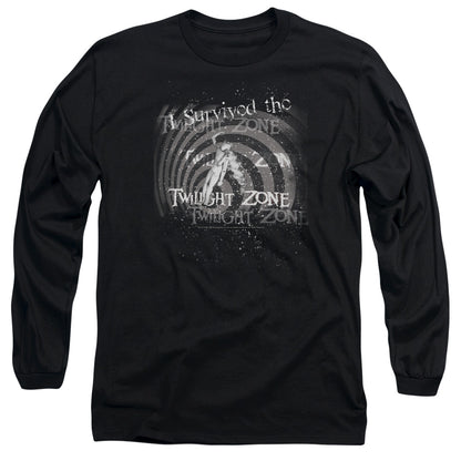 Twilight Zone I Survived Mens Long Sleeve Shirt Black Officially Licensed