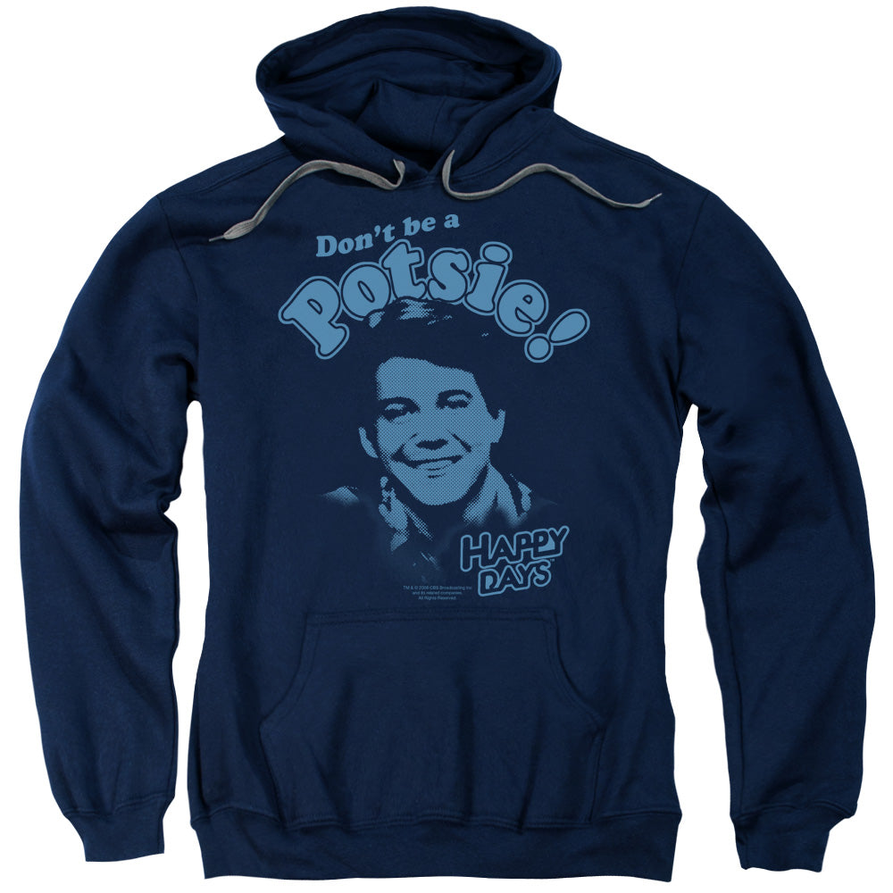 Happy Days Don'T Be A Potsy Mens Hoodie Navy Officially Licensed