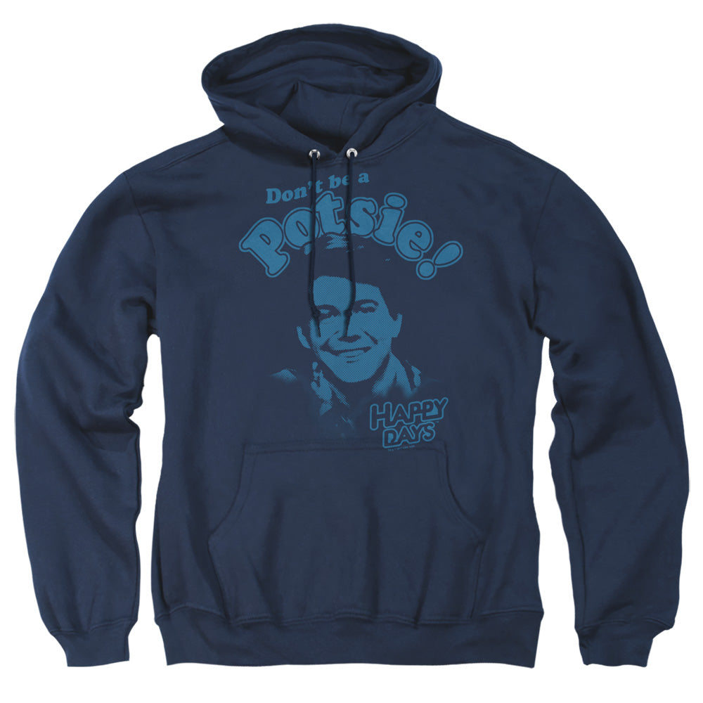 Happy Days Don'T Be A Potsy Mens Hoodie Navy Officially Licensed