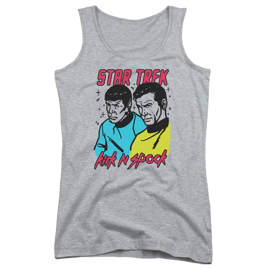 Star Trek Kirk N Spock Womens Tank Top Shirt Athletic Heather