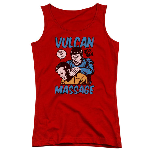 Star Trek Massage Womens Tank Top Shirt Red