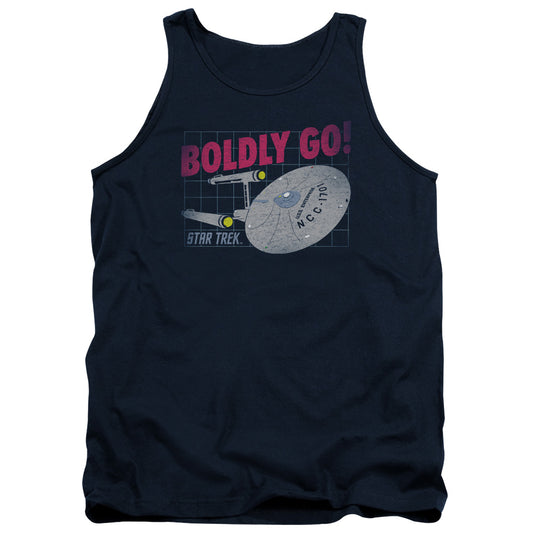 Star Trek Boldly Go Mens Tank Top Shirt Navy