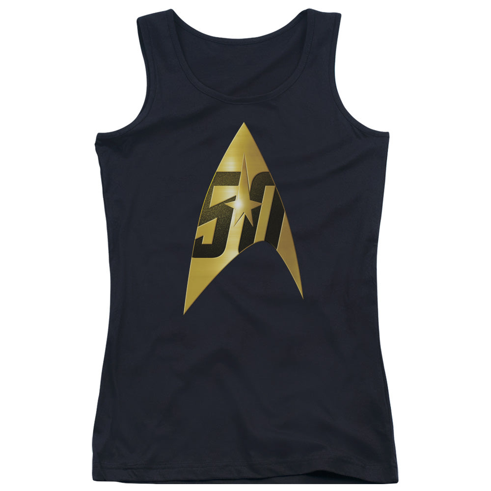 Star Trek 50th Anniversary Delta Womens Tank Top Shirt Black