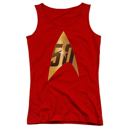 Star Trek 50th Anniversary Delta Womens Tank Top Shirt Red