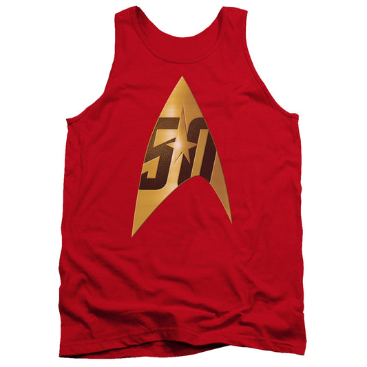 Star Trek 50Th Anniversary Delta Mens Tank Top Shirt Red