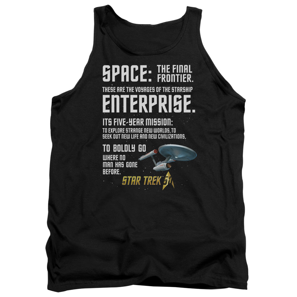 Star Trek Intro Mens Tank Top Shirt Black