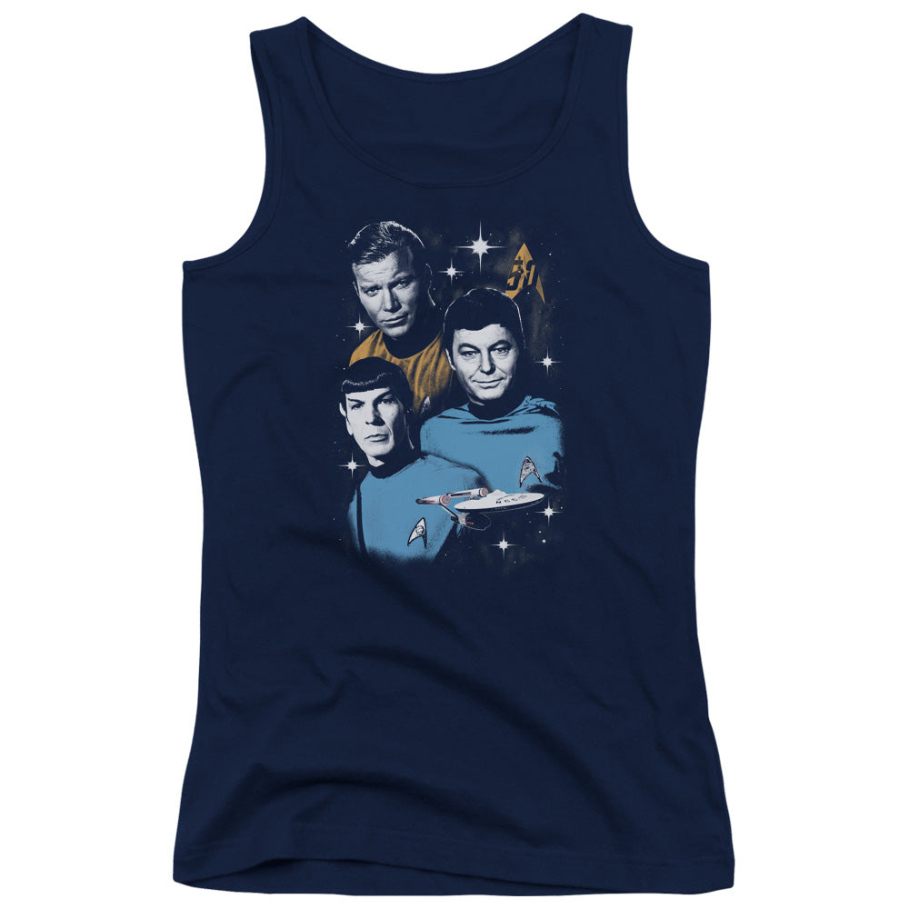 Star Trek All Star Crew Womens Tank Top Shirt Navy Blue