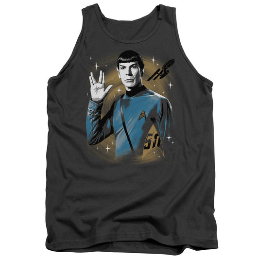 Star Trek Space Prosper Mens Tank Top Shirt Charcoal