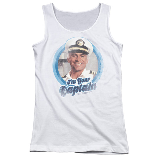 Love Boat Im Your Captain Womens Tank Top Shirt White