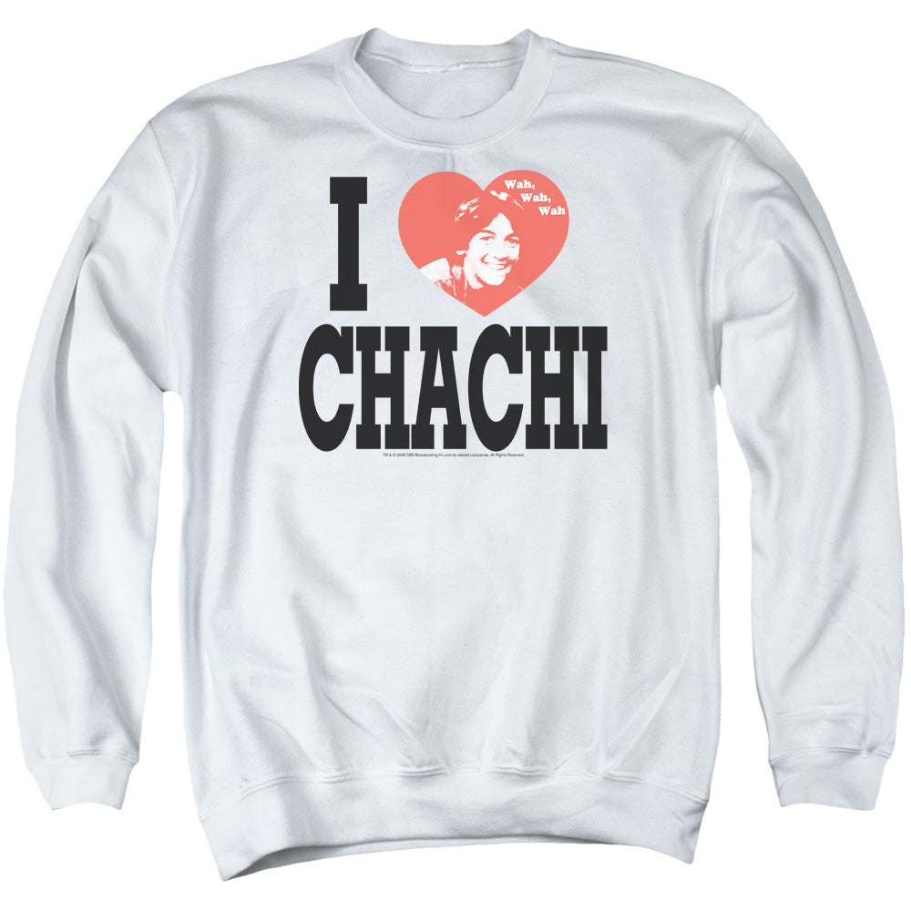 Happy Days I Heart Chachi Mens Crewneck Sweatshirt White Officially Licensed