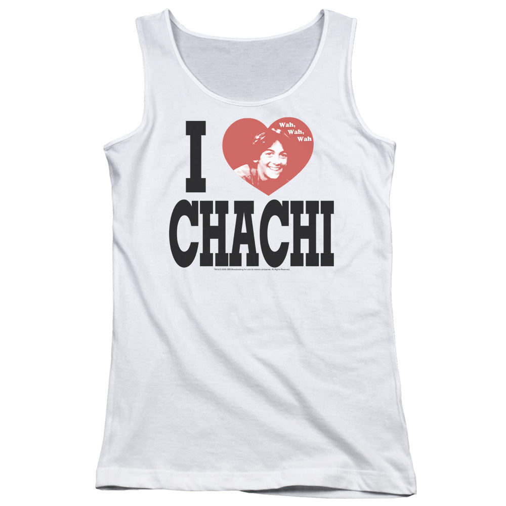 Happy Days I Heart Chachi Womens Tank Top Shirt White