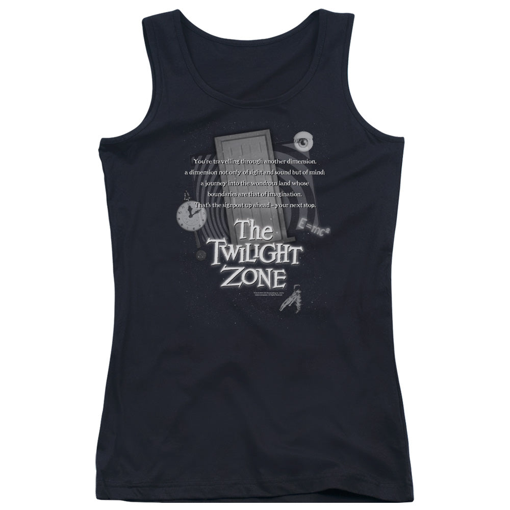 Twilight Zone Monologue Womens Tank Top Shirt Black