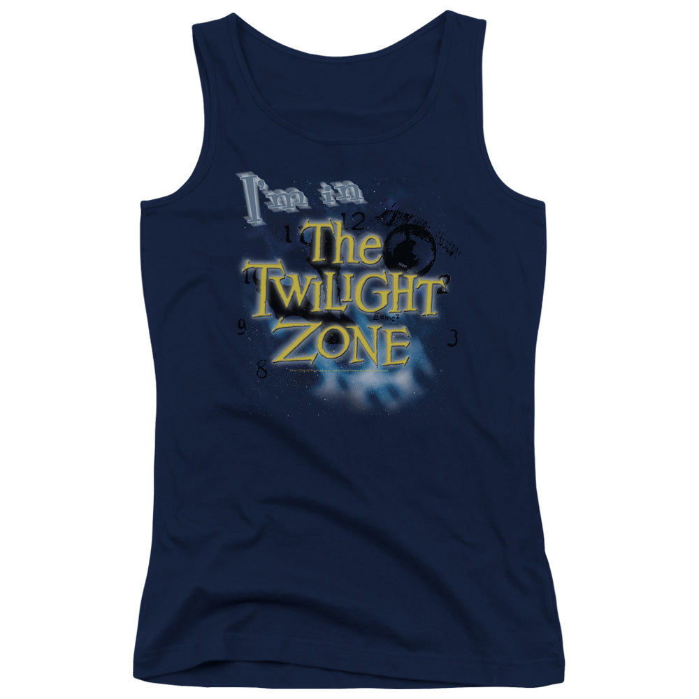 Twilight Zone Im in the Twilight Zone Womens Tank Top Shirt Navy Blue