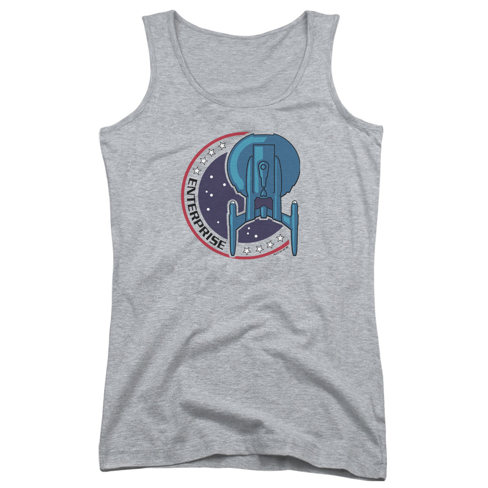 Star Trek Enterprise Patch Womens Tank Top Shirt Athletic Heather