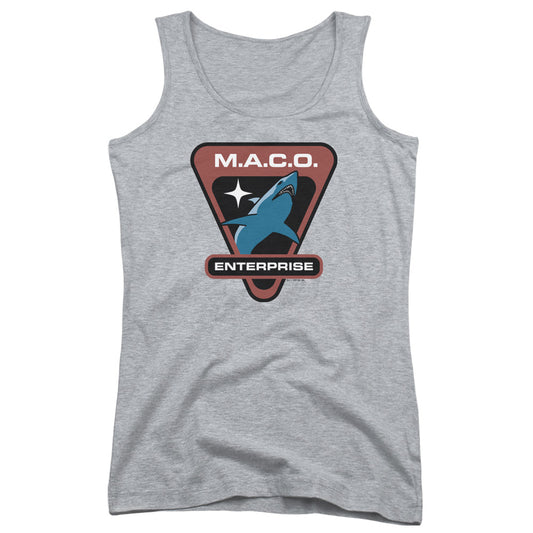 Star Trek Maco Patch Womens Tank Top Shirt Athletic Heather