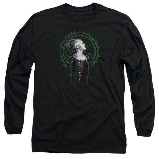 Star Trek Borg Queen Mens Long Sleeve Shirt Black Officially Licensed Officially Licensed