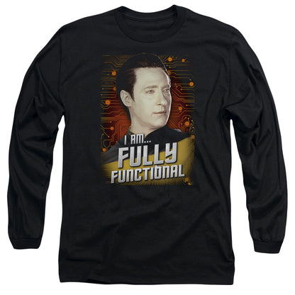 Star Trek Fully Functional Mens Long Sleeve Shirt Black Officially Licensed Officially Licensed