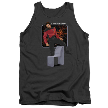 Star Trek Is This Seat Taken Mens Tank Top Shirt Charcoal