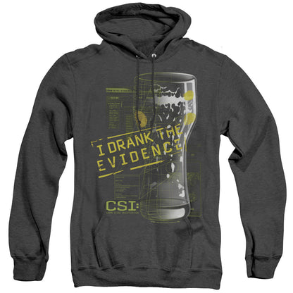 Csi I Drank The Evidence Mens Heather Hoodie Black Officially Licensed