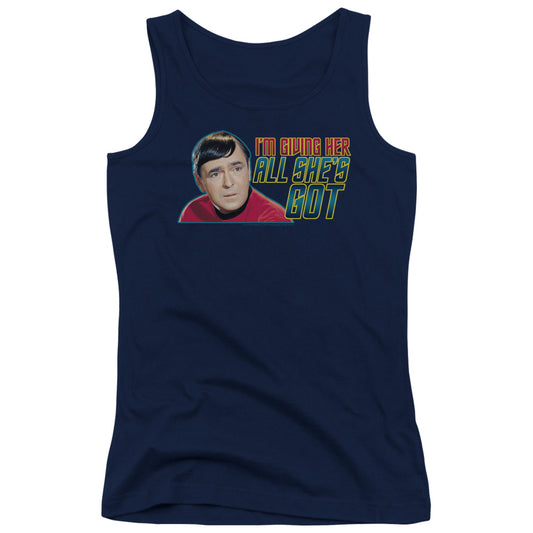 Star Trek All Shes Got Womens Tank Top Shirt Navy Blue