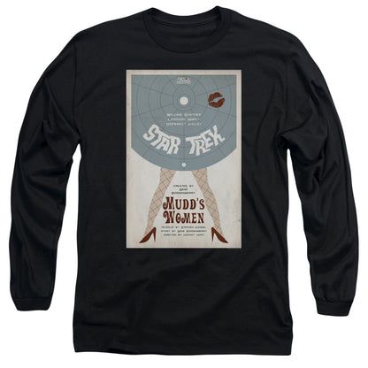 Star Trek Tos Episode 6 Mens Long Sleeve Shirt Black Officially Licensed
