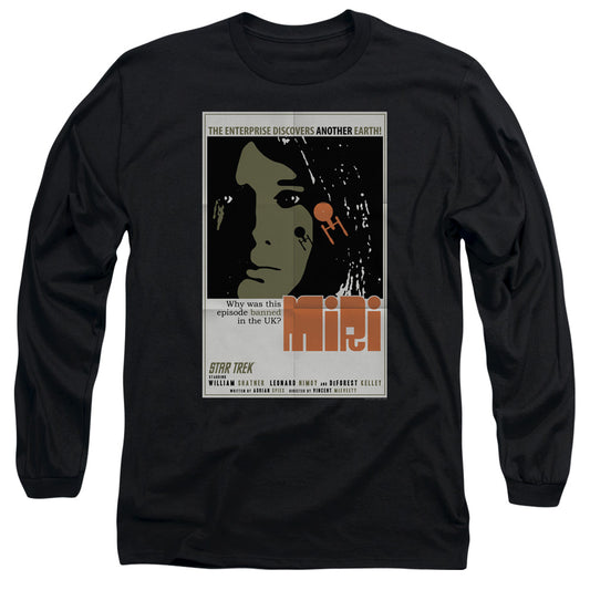 Star Trek Tos Episode 8 Mens Long Sleeve Shirt Black Officially Licensed