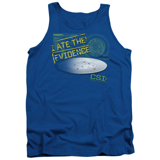 Csi I Ate the Evidence Mens Tank Top Shirt Royal Blue