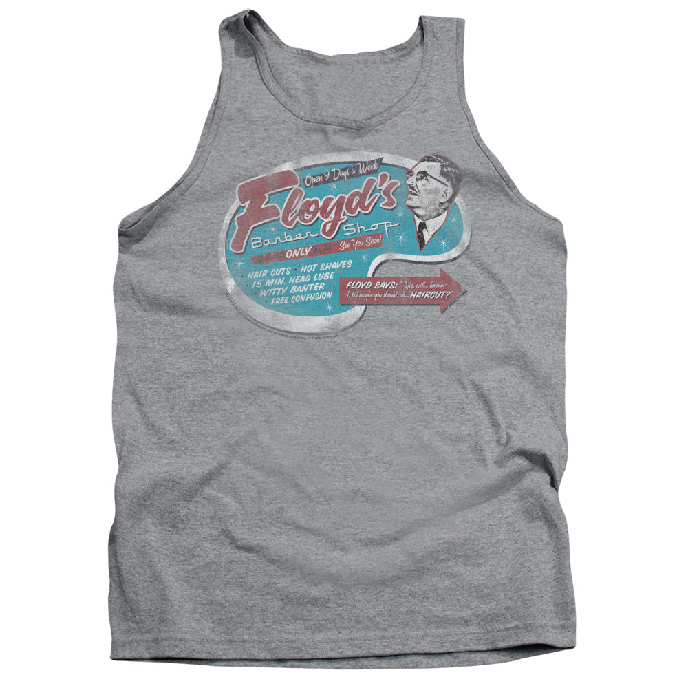 Mayberry Floyds Barber Shop Mens Tank Top Shirt Athletic Heather