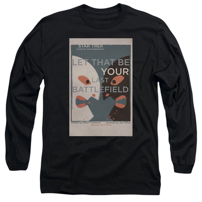Star Trek Tos Episode 70 Mens Long Sleeve Shirt Black Officially Licensed