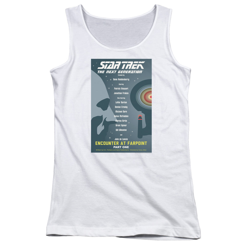 Star Trek Tng Season 1 Episode 1 Womens Tank Top Shirt White