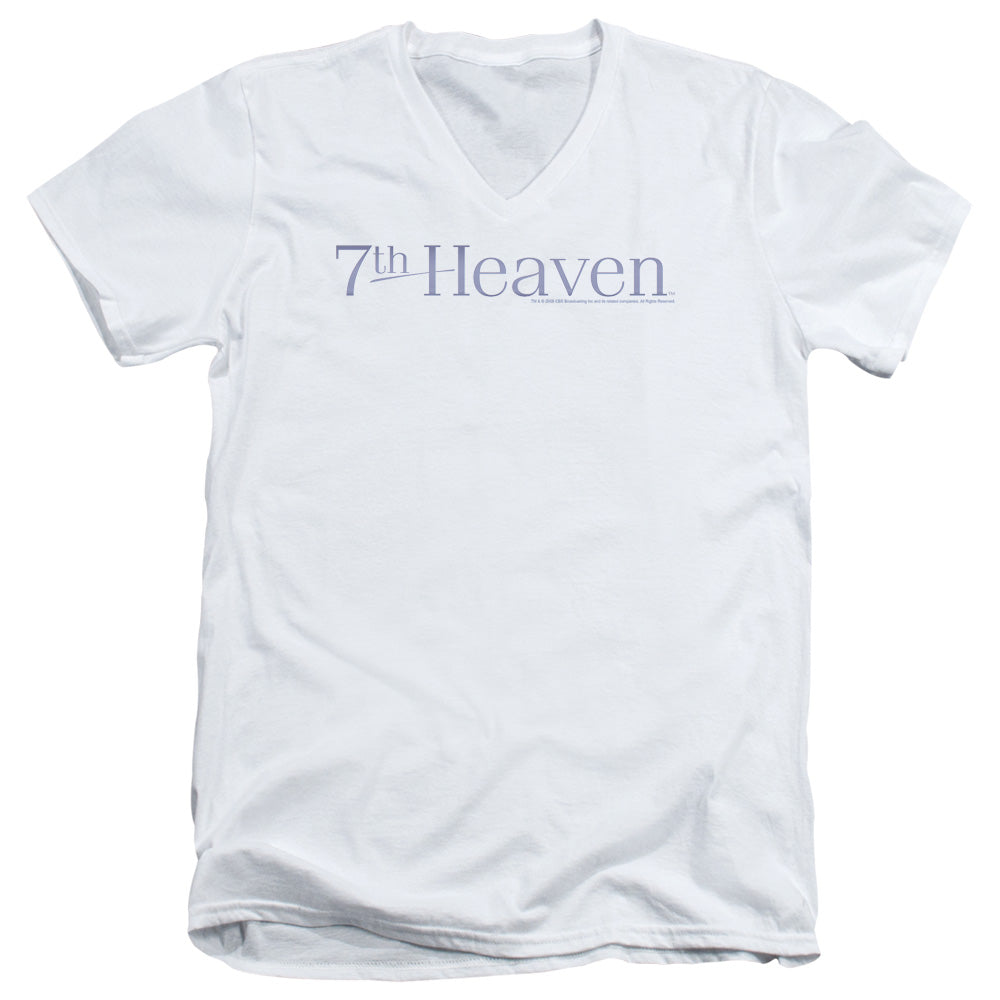 7th Heaven 7th Heaven Logo Mens Slim Fit V-Neck T Shirt White