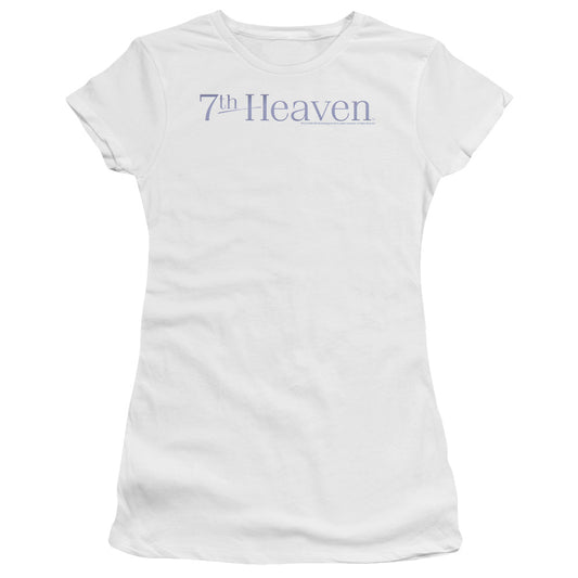 7th Heaven 7th Heaven Logo Junior Sheer Cap Sleeve Womens T Shirt White