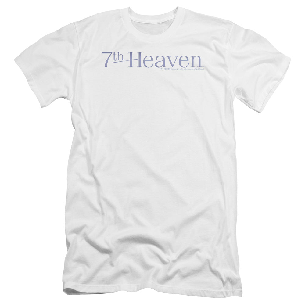 7th Heaven 7th Heaven Logo Premium Bella Canvas Slim Fit Mens T Shirt White