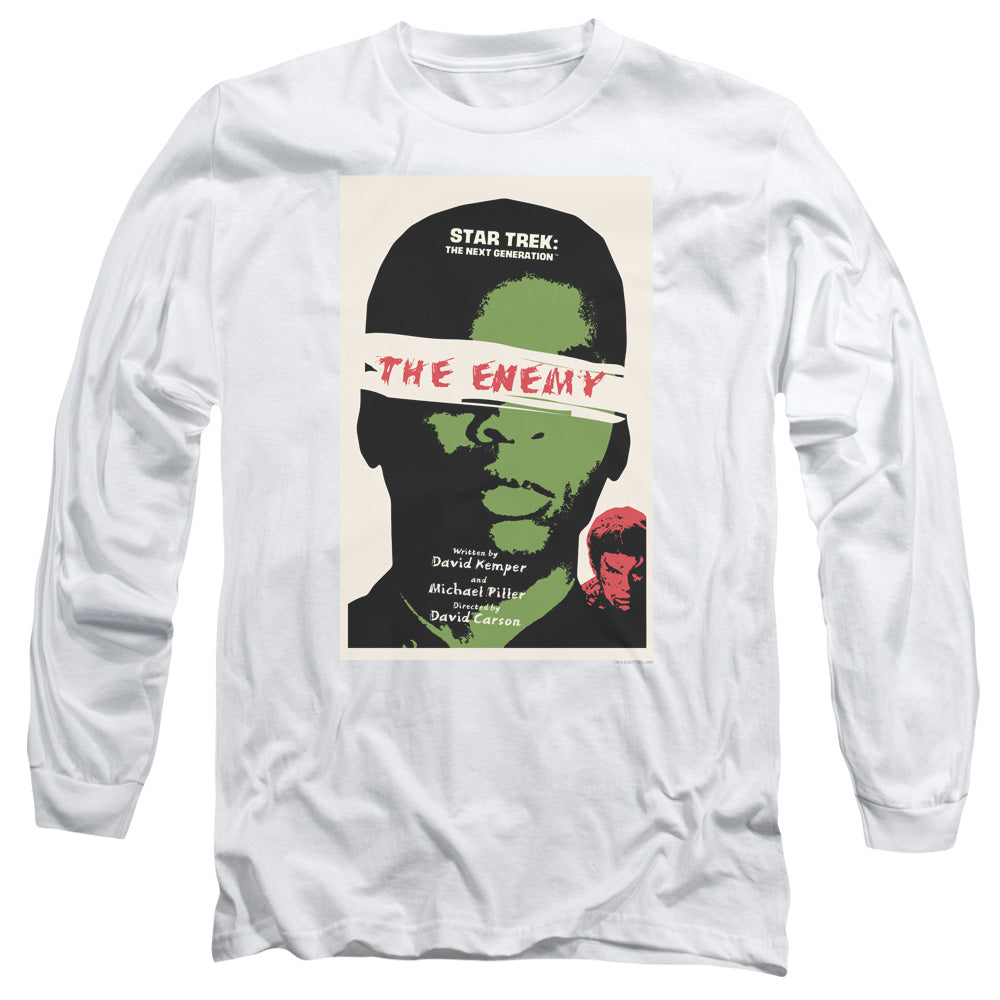 Star Trek Tng Season 3 Episode 7 Mens Long Sleeve Shirt White Officially Licensed Officially Licensed