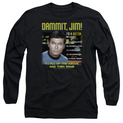 Star Trek All Of The Above Mens Long Sleeve Shirt Black Officially Licensed Officially Licensed