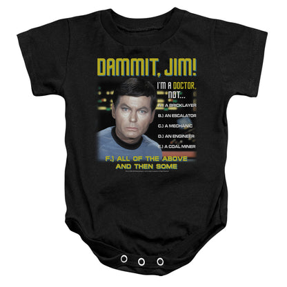 Star Trek All of the Above Infant Baby Snapsuit Black