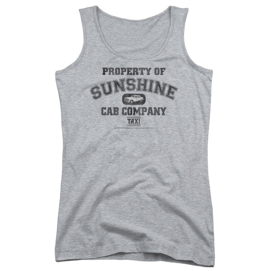 Taxi Property of Sunshine Cab Womens Tank Top Shirt Athletic Heather