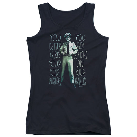 Andy Griffith Show Fight Womens Tank Top Shirt Black