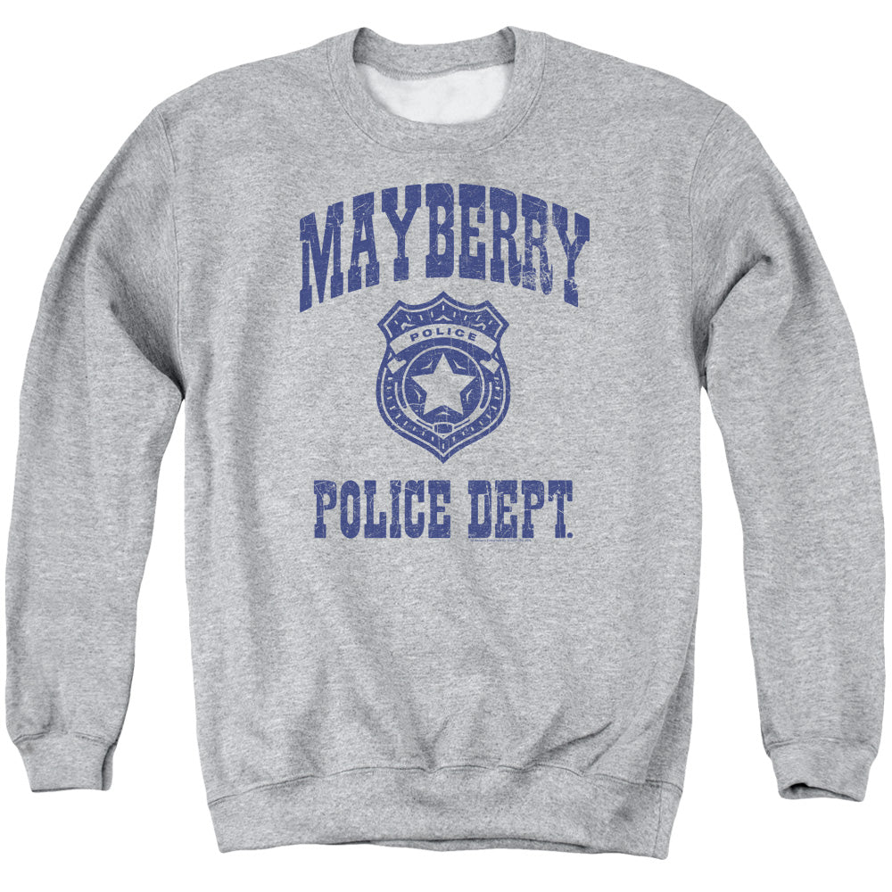 Andy Griffith Show Mayberry Police Mens Crewneck Sweatshirt Athletic Heather