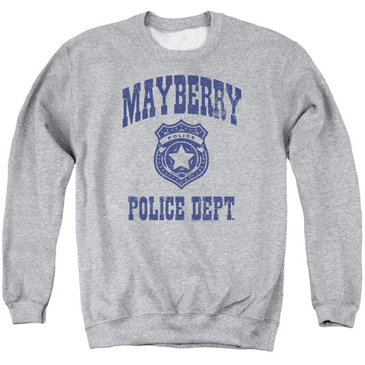 Andy Griffith Show Mayberry Police Mens Crewneck Sweatshirt Athletic Heather